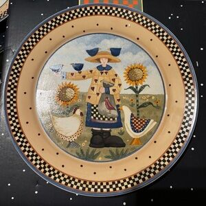 Williraye WW7007 Girl with Bluebirds Plate